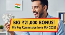 जनवरी 2026 से 8th Pay Commission लागू, सरकारी कर्मचारियों को मिलेगा ₹21,000 तक का बड़ा वेतन बोनस!