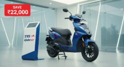TVS iQube ST इलेक्ट्रिक स्कूटर पर ₹22,000 की बचत, 212KM रेंज और अब सिर्फ 5% GST के साथ टैक्स-फ्री ऑफर